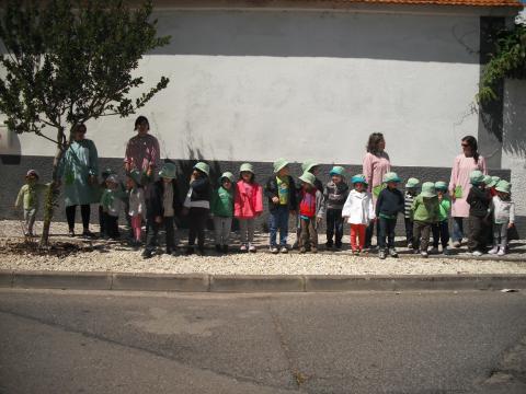 No dia da comemoração Eco-Escolas - Rota Eco-Escolas: Mobilidade Sustentável - Grupo de Jardim de Infância e Creche